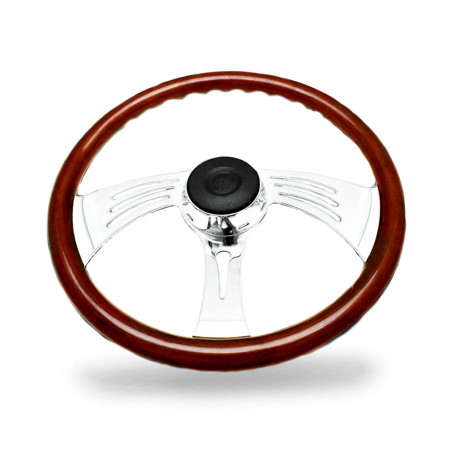 Woodys WP-SWPB8693L Rosewood Chrome Truck Steering Wheel Beautiful African Hardwood Woodys WP-SWPB8693L Rosewood Chrome Truck Steering Wheel Beautiful African Hardwood