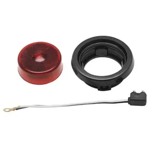 2.5 Inch Round Red 5-LED Marker Light with Reflector, Grommet & Pigtail – Assembled