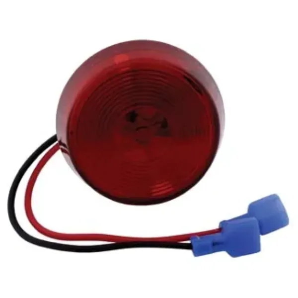 2.5" Round Red Incandescent Marker & Clearance Light – Surface Mount, 2-Wire Spade Terminals