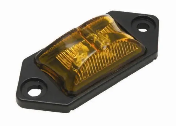 Amber Bow Tie LED Marker Light – 2 Diode, Diamond Base, Two Wire Lead
