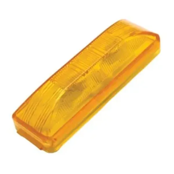 4.08" x 1.08" Amber Incandescent Marker & Clearance Light – 12.8V, 2-Pole Plug