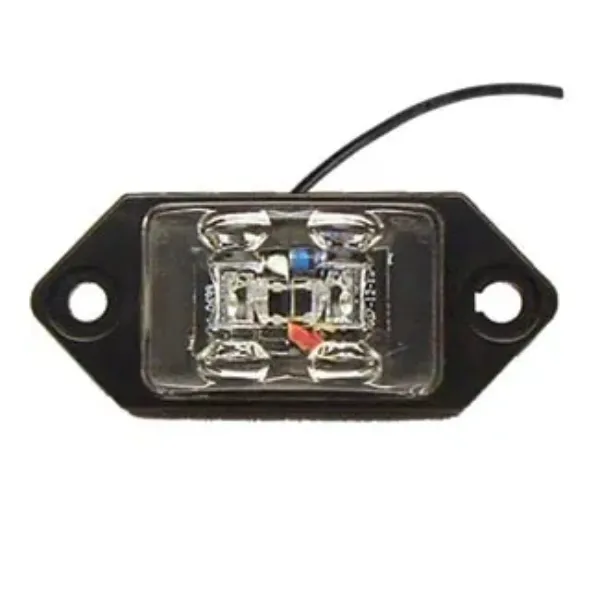 Charger Jr. Red 2-LED Marker & Clearance Light – Clear Lens, 1-Wire, 12V