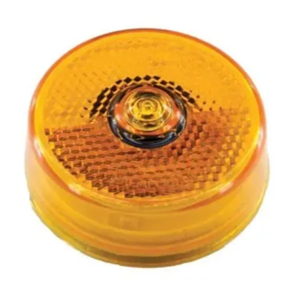 2.5 Inch Round Amber 1-LED Marker Light with Reflector