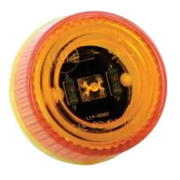 2" Round Amber 1-LED Marker & Clearance Light