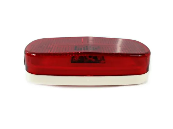 4 x 2 Inch Red 2-LED Marker Light with Reflector – White Base