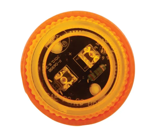 2" Round Amber 3-LED PC2 Marker & Clearance Light