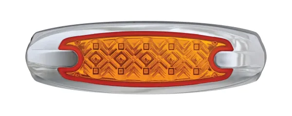 Amber 10-LED Marker & Clearance Light – Chrome Insert with Snap-On Bezel