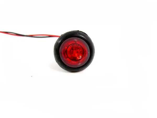 3/4" Sealed Red LED Marker & Clearance Light – P2/P3, 1 SMD, Grommet Mount, 10" 18 AWG Leads