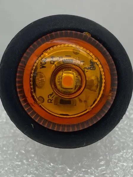 3/4" Sealed Amber 1-SMD LED Marker & Clearance Light – PC2, Grommet Mount, 10" 18 AWG Leads