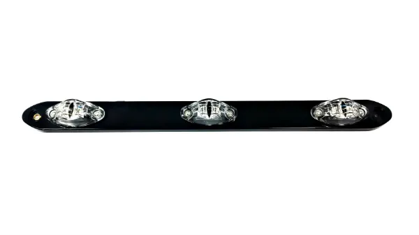 Dragon Eyes™ Triple LED Identification Bar – Red LED, Clear Lens, Black Base