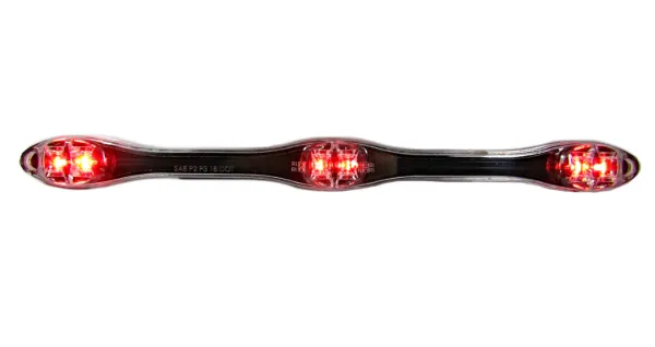 Dragon Eyes™ Ultra LED Identification Bar – Red LED, Clear Lens, Surface Mount