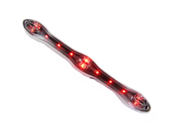 Dragon Eyes™ Ultra Stop / Tail / Turn Light Bar – Red LED, Clear Lens, With Bezel
