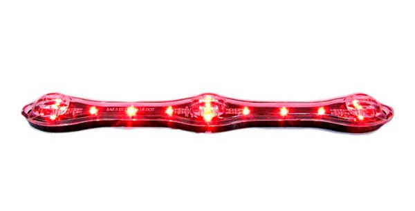 Dragon Eyes™ Red LED Stop, Tail & Turn Light – Clear Lens, Surface Mount