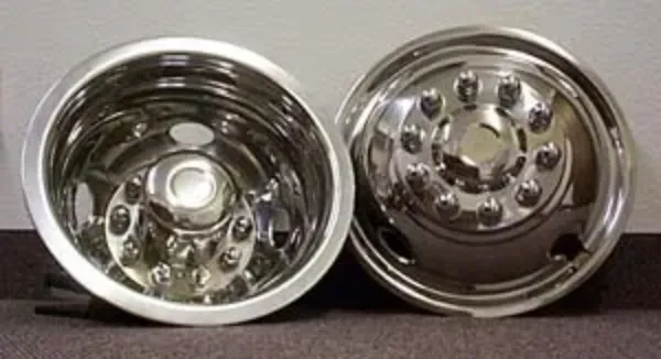Universal 16" x 6" Wheel Simulator Set – 10 Lug, 7.25" Bolt Circle, 360° Retention