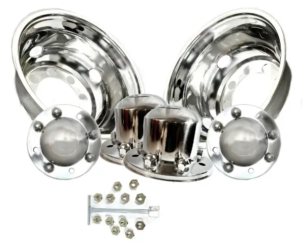 22.5" x 6.75" Wheel Simulator Set – 8 Lug, 275mm Bolt Circle, Fits Maxion Wheels