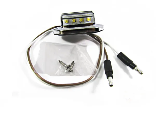 12V 4-LED License Plate & Utility Light with 14" Bullet Leads