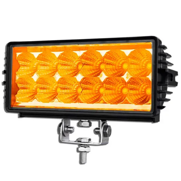 Off Road LED Light Bar Double Row 36W 2700 Lumen 7.9 Inch Aluminum Housing Amber Lens