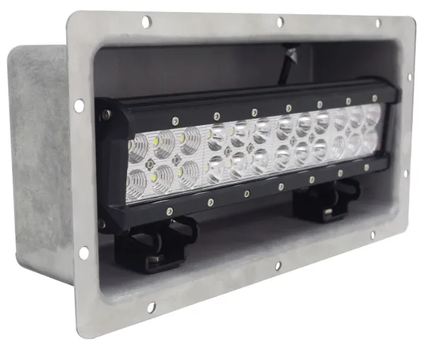 Cast Aluminum Flush Mount Housing for LED Work Light – Recessed Replacement Mount