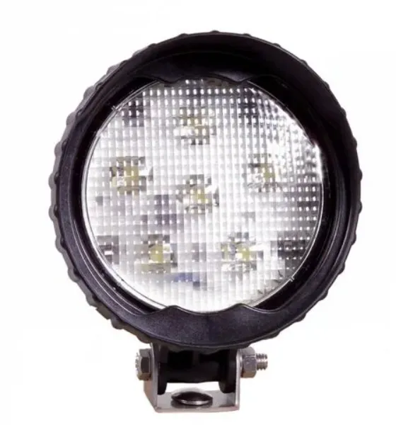 12V 6-Diode LED Work & Utility Light – Black Aluminum Housing, Snap-On Hood & Mounting Bolt