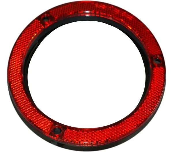 4 Inch Round Bezel with Reflector Black ABS Screw Mount