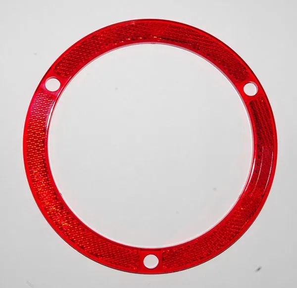4" Round Red Reflector – Surface Screw Mount for Trailers & Vehicles