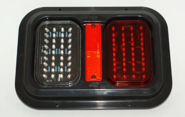 LED Stop Turn Tail and Backup Light with Reflector Black Frame Surface Mount