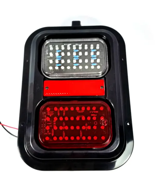 LED Stop, Turn, Tail & Backup Light with Reflector – Black Frame, Bullet Connectors, Surface Mount