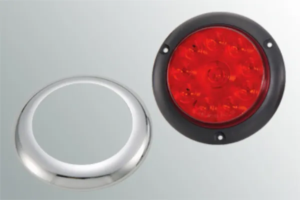 4-Inch Round LED Stop, Turn & Tail Light – 10 Diode, Surface Mount, Bare Wire