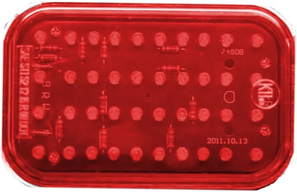 5" x 3" Red LED Stop, Turn & Tail Light – 40 Diode, 3-Wire Leads