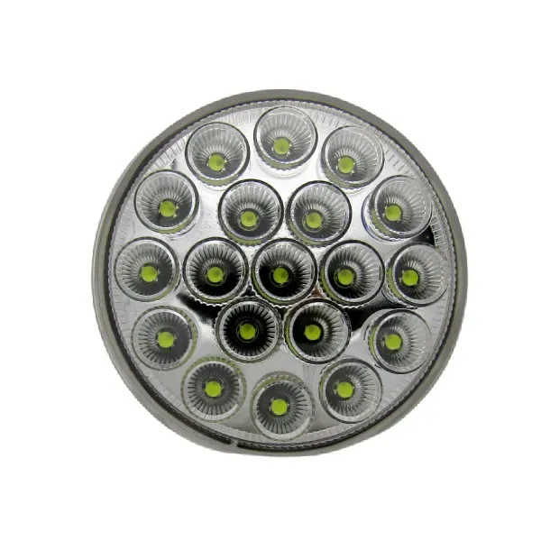 4-Inch Round LED Stop, Turn, Tail & Backup Light – 19 Red/White Diodes, Grommet Mount