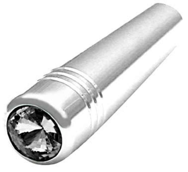 2-1/4 Inch Long Chrome Toggle Switch with Silver Jewel