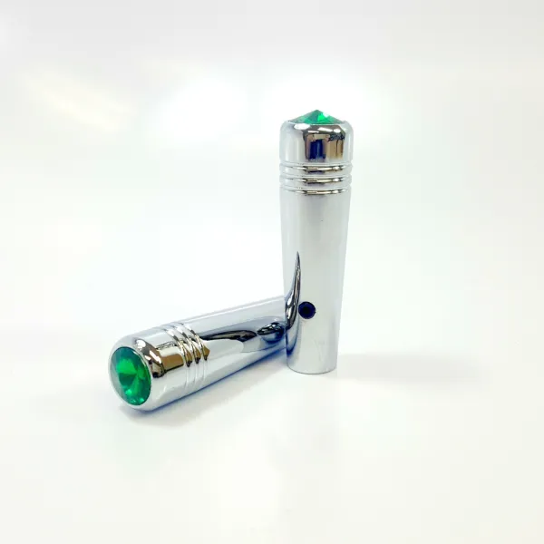 Kenworth Long Chrome Toggle Switch with Green Jewel – 2 Pack