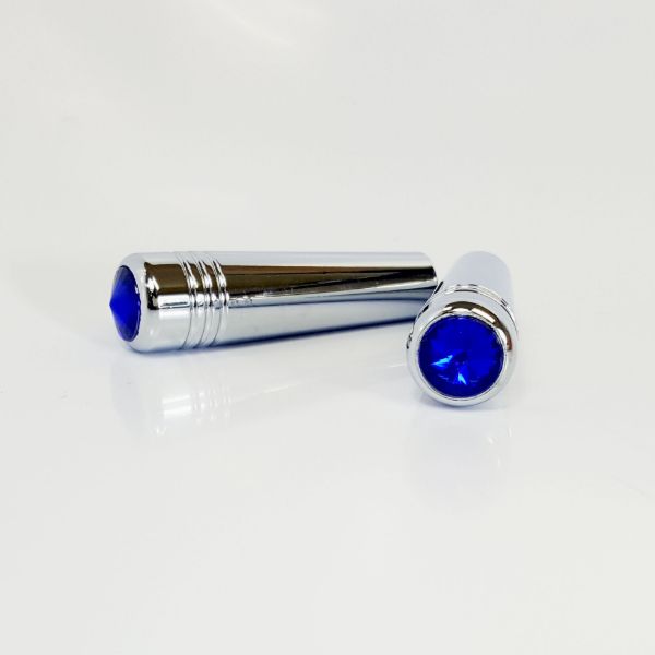 2-1/4 Inch Long Freightliner Chrome Toggle Switch with Blue Jewel