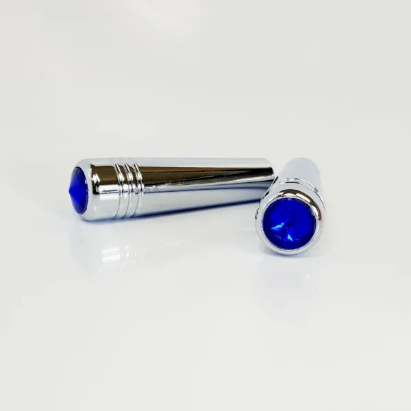 2-1/4 Inch Long Freightliner Chrome Toggle Switch with Blue Jewel