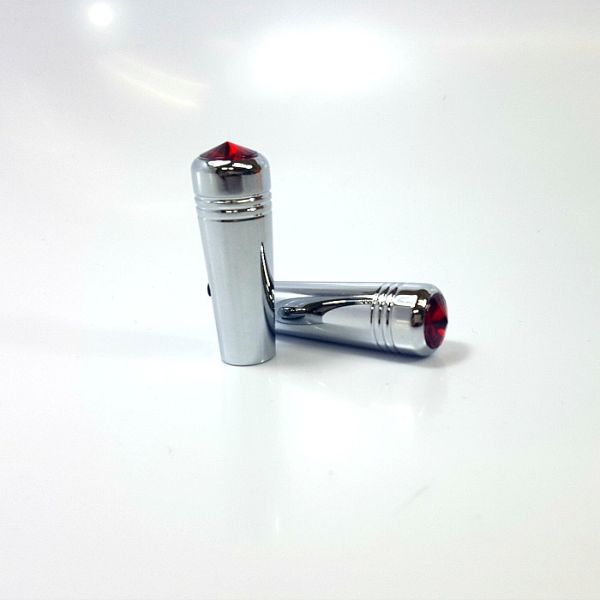 Kenworth Short Chrome Toggle Switch with Red Jewel – Pair