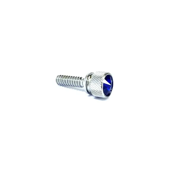 Peterbilt Chrome Dash Screw Blue Jewel Accent