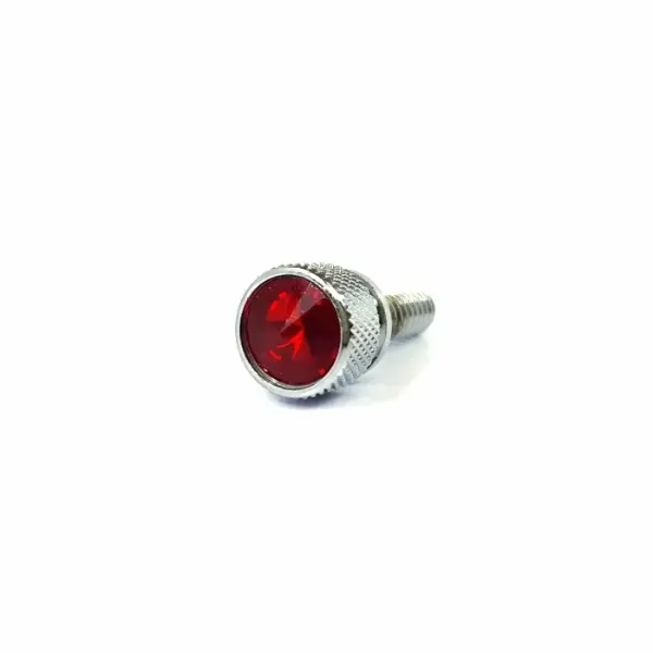 Peterbilt Chrome Dash Screw Red Jewel Accent