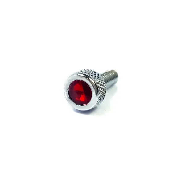 Peterbilt Small Chrome Dash Screw – Red Finish