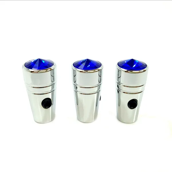 Guarded Chrome Toggle Switch with Blue Jewel – 3 Pack