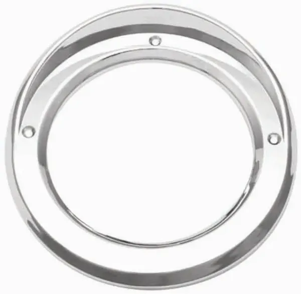 4" Round Light Bezel with Visor – Chrome-Finished ABS