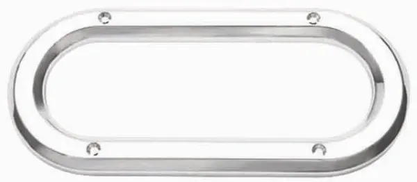 6 Inch Oval Chrome Plastic Light Bezel – Bulk