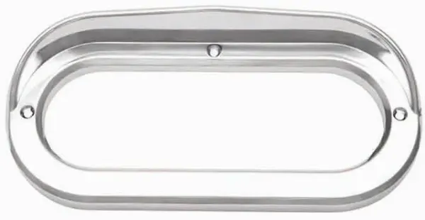 6 Inch Oval Chrome Light Bezel with Visor – 3-Hole Mount