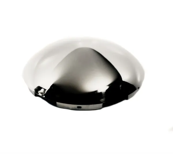Front Baby Moon Hub Cap – 22.5" & 24.5" Wheels, 6-Tab, 220mm Bore, Stainless Steel