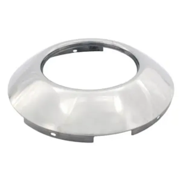 Front Baby Moon Hub Cap with Hub Meter Hole – 22.5" & 24.5" Wheels, 5-Tab, 220mm Bore, Stainless Steel