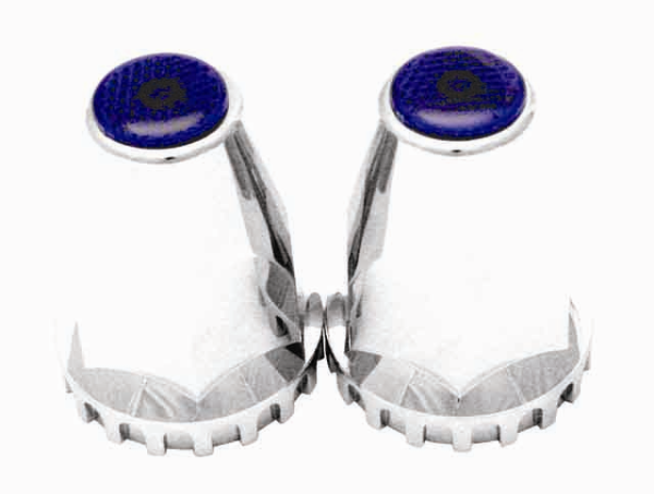 33mm Blue Reflective Screw On Lug Nut Cover Chrome Plated Plastic