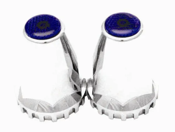 33mm Blue Reflective Screw-On Lug Nut Cover – Chrome-Plated Plastic