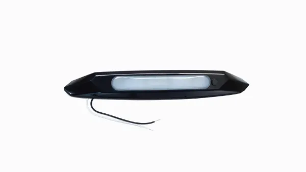 11-Inch Surface-Mount LED RV Porch Light – 12 LEDs, 500 Lumens, Built-In Switch, Black Housing