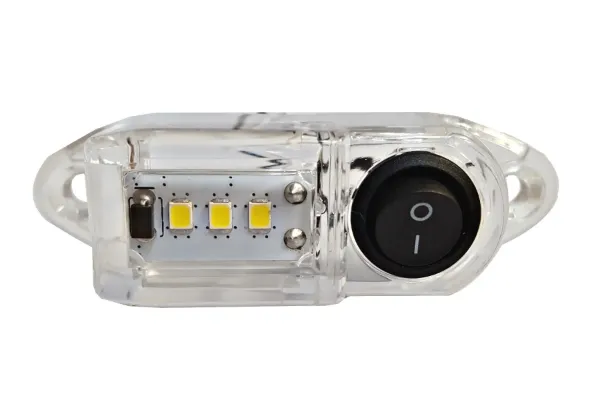 Compact Interior LED Utility Light with Switch – 3 SMD, 12V, 4500K Neutral White