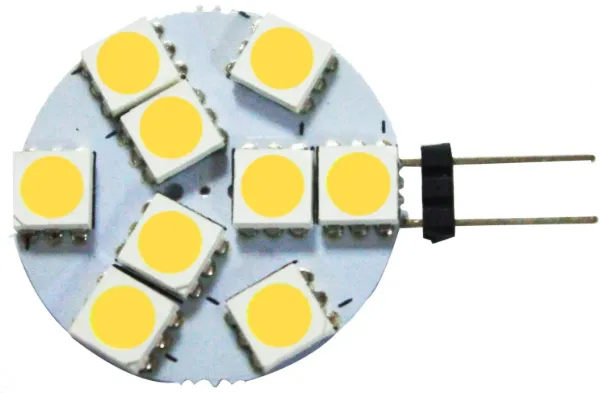 G4 Side Mount LED Disc Bulb – 9 Diode, 3500K Warm White, Dimmable