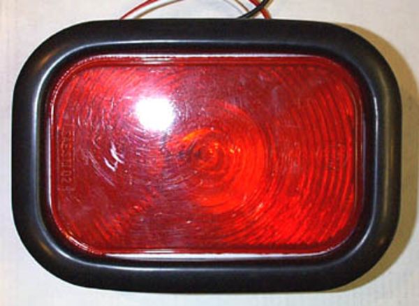 5x3 Incandescent Trailer Stop Turn Tail Light with Grommet and Pigtail